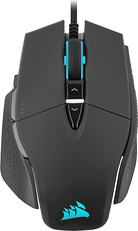 M65 RGB Ultra Tunable FPS Gaming Mouse Marksman 26,000 DPI Optical Sensor, Optical Switches, AXON Hyper-Processing Technology, Sensor Fusion Control, Tunable Weight System - Black