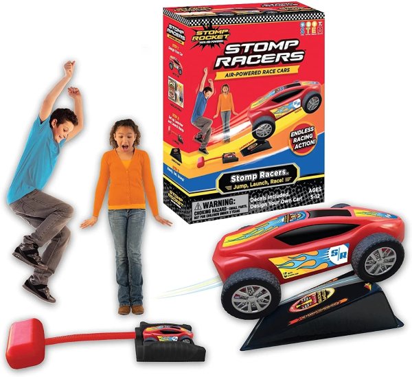® Original Stomp Racers Launcher for Kids, 1 Toy Car, 1 Toy Car Launcher, 1 Jump Ramp and Race Car Stickers, Gift for Boys or Girls Age 5+