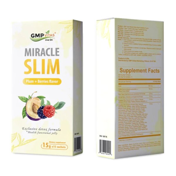 GMP Vitas® Miracle Slim Plum + 浆果味果冻15包