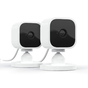 Blink Mini – Compact indoor plug-in smart security camera 2 cameras