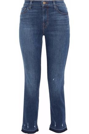 Tonic cropped distressed high-rise skinny jeans