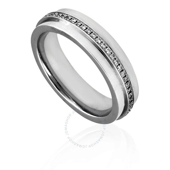 Tiffany T Ladies Narrow 18kt White Gold Diamond Ring, Size 6