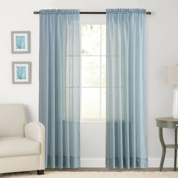 ® 2-pack Sheer Crushed Voile Window Curtain