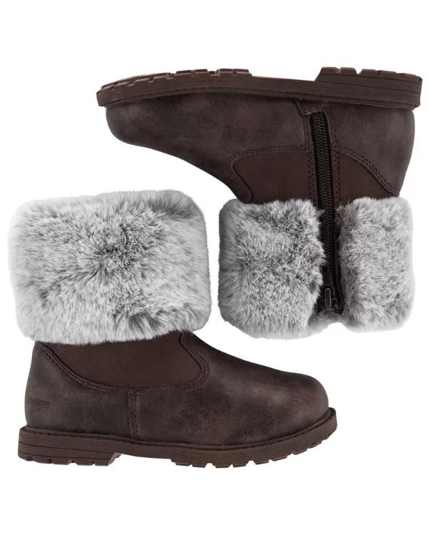 Furry Collar Boots