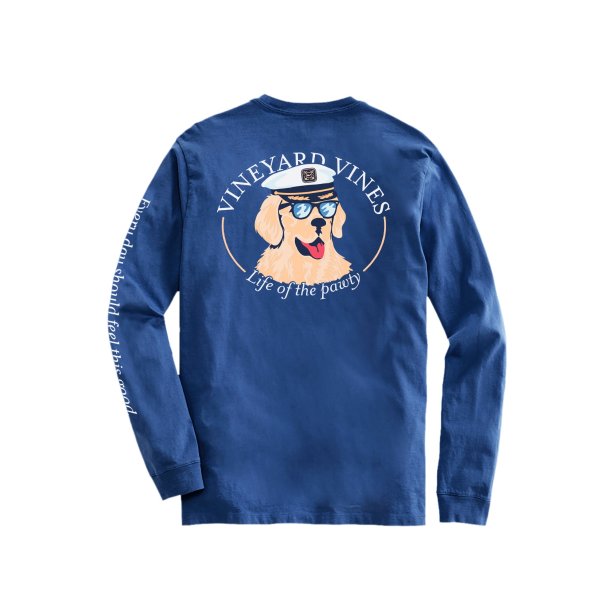 OUTLET Life of the Pawty Long-Sleeve Pocket Tee