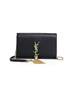 - Kate Monogram Tassel Leather Chain Wallet