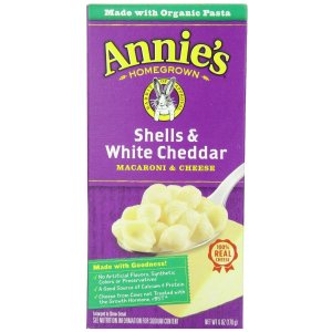 Annie's Homegrown Shells & White Cheddar Macaroni & Cheese, 6-Ounce Boxes (Pack of 12)