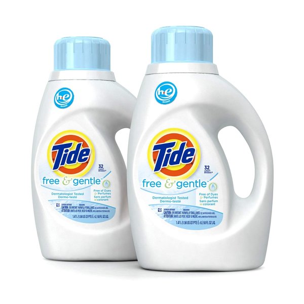 Tide Free HE Liquid Laundry Detergent, 50 oz (Pack of 2)
