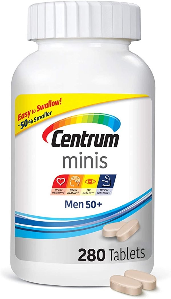 Minis Men 50+ (280 Count) Multivitamin/Multimineral Supplement Tablets