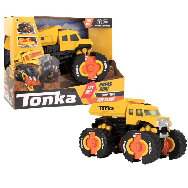 - The CLAW - Dump Truck - Lights and Sounds - Expandable Wheels