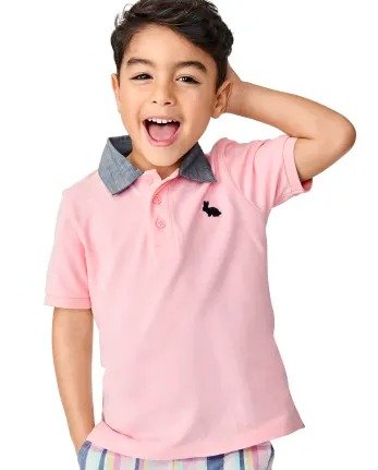 Boys Short Sleeve Embroidered Bunny Polo - Spring Celebrations | Gymboree - SIMPLE PINK
