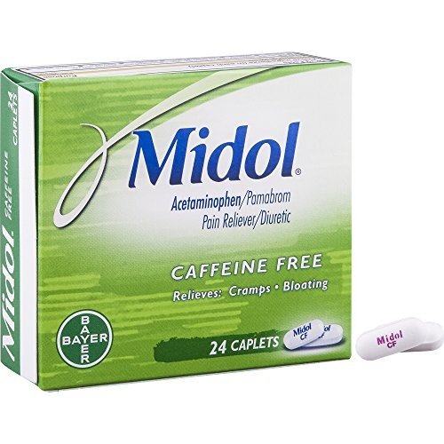 , Caffeine Free, Menstrual Period Symptoms Relief Including Premenstrual Cramps, Pain, Headache, and Bloating, For Teens and Adults, Caplets, 24 Count