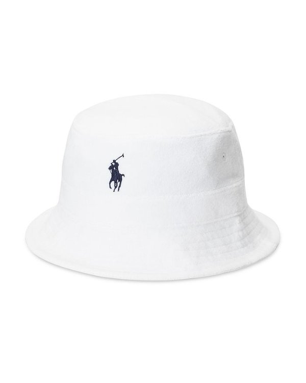Stretch Cotton-Blend Terry Bucket Hat