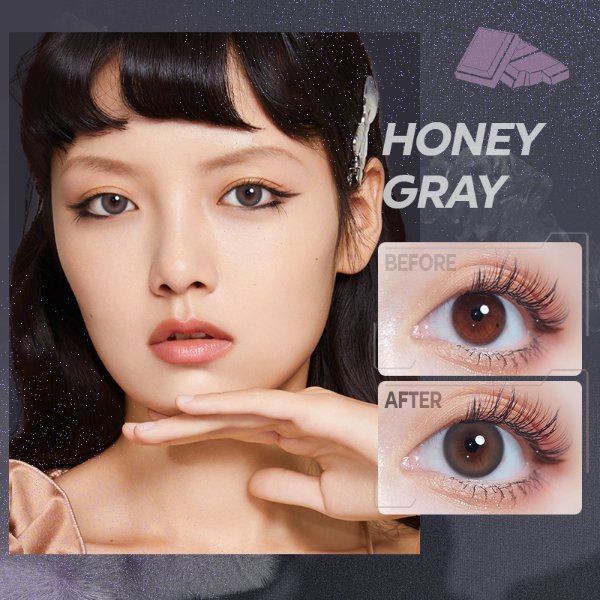 Honey Gray Color Contacts 1-Day Chocolate Collection (10pcs)