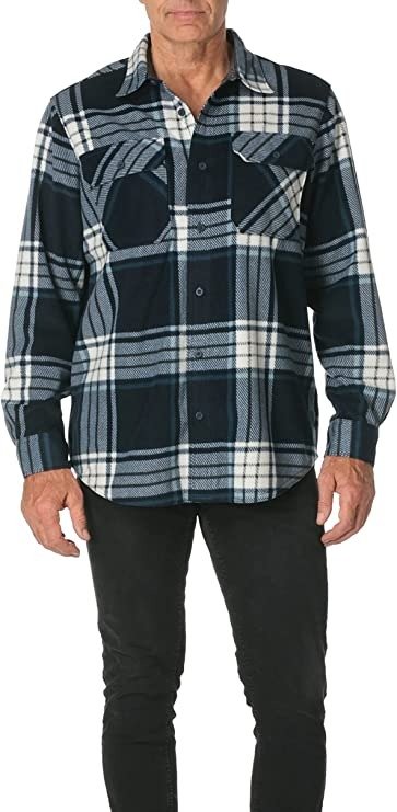 Wrangler Authentics Men's Long Sleeve Heavyweight Fleece Shirt