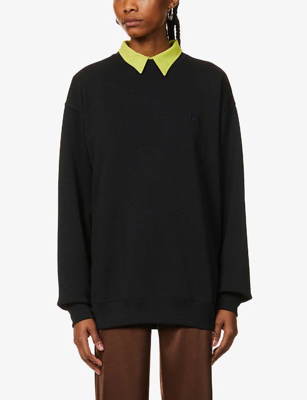 Forba face-applique cotton-jersey sweatshirt