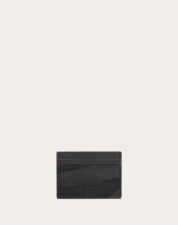 Camouflage Noir Cardholder for Man | Valentino Online Boutique