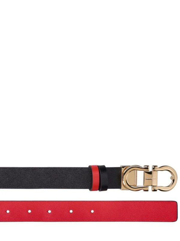 2.5cm Reversible leather belt