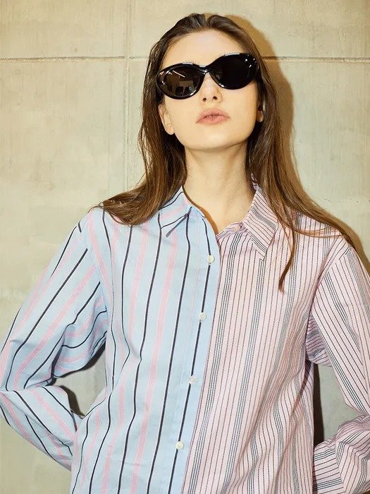 Stripe Mixed Shirts_Pink