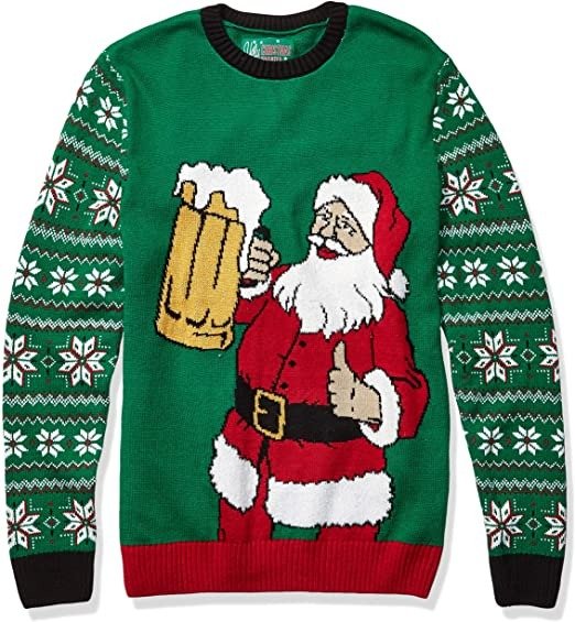 Men's Assorted Santa Crew Neck Xmas Sweaters