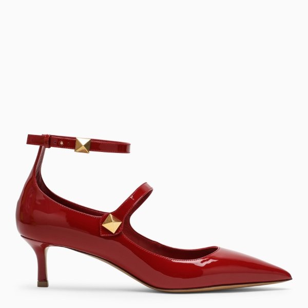 Red patent leather Tiptoe decollete