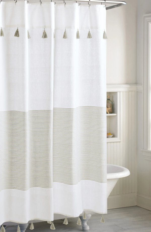 Panama Stripe Shower Curtain