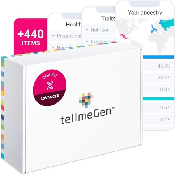tellmeGen DNA 祖源分析进阶检测盒