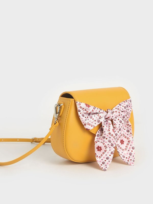 Yellow Summer 2020 Responsible Collection: Girls' Bandana Print Bow Crossbody Bag