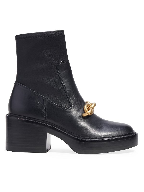 Kenna 70MM Leather Ankle Booties