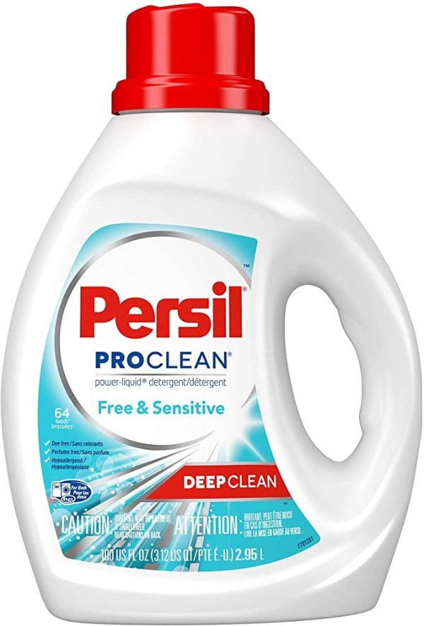 ProClean Power-Liquid Laundry Detergent, Sensitive Skin, 100 Fluid Ounces, 64 Loads