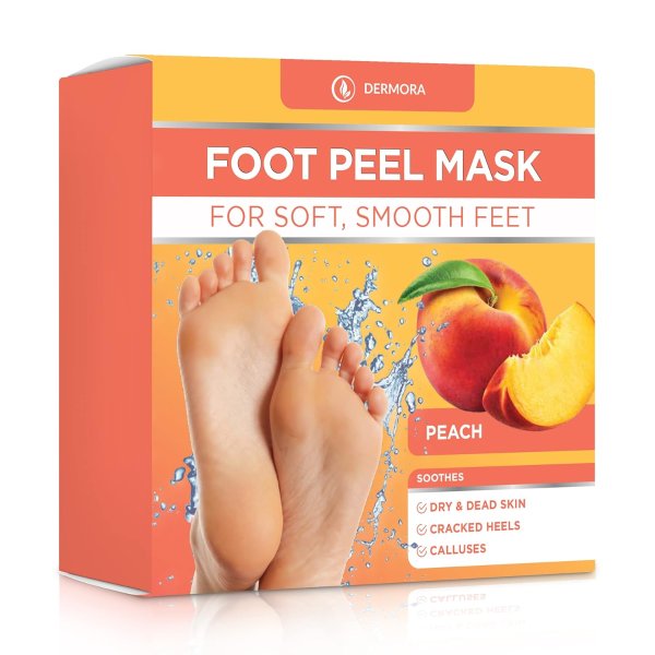 DERMORA Foot Peel Mask - 2 Pack of Large Size