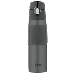 Thermos Vacuum Insulated 18 Ounce Stainless Steel Hydration Bottle, Charcoal