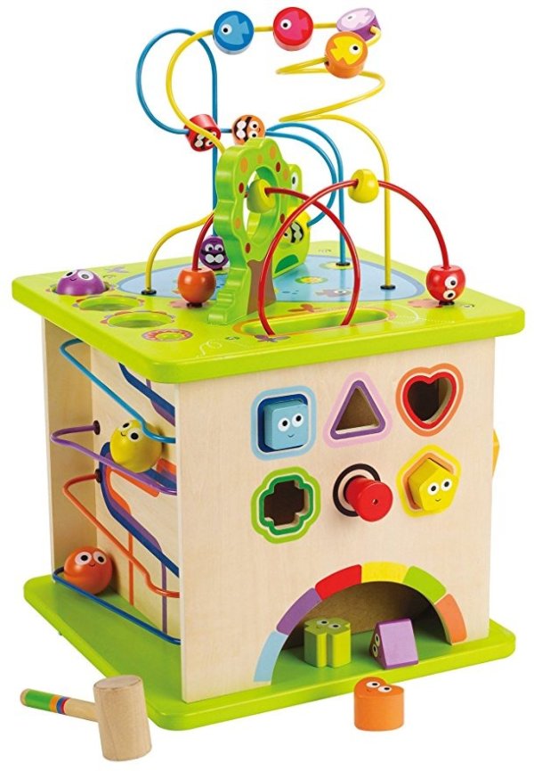 Country Critters Wooden Activity Play Cube for Toddlers