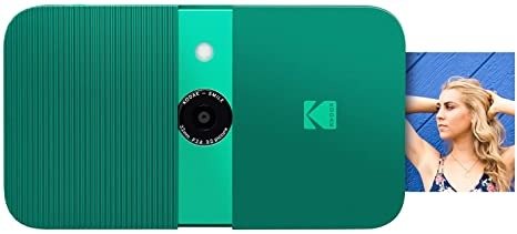Smile Instant Print Digital Camera – Slide-Open 10MP Camera w/2x3 ZINK Printer (Green)