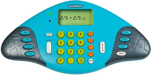 MathShark Electronic Math Game for Kids Ages 6+, Addition, Subtraction, Multiplication & Division, Fractions & More, Classroom Supply