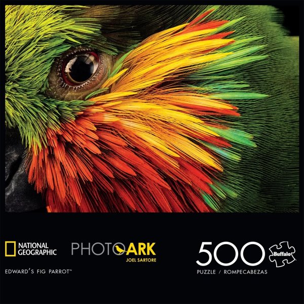 Buffalo Games National Geographic - PhotoArk Joel Sartore - Edward's Fig Parrot 500 Pieces Jigsaw Puzzle