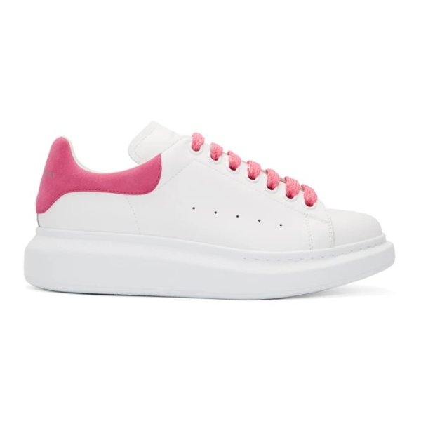 Alexander McQueen - White & Pink Oversized Sneakers