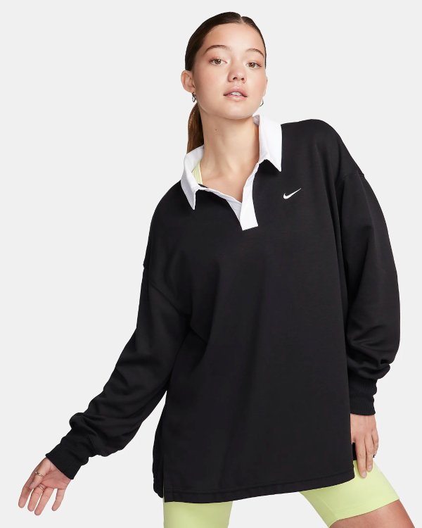 Sportswear Essential Women's Oversized Long-Sleeve Polo..com