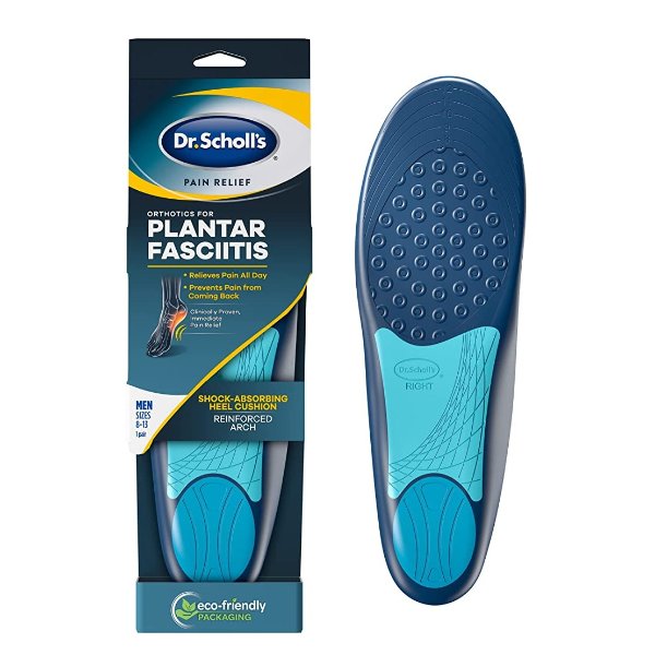 Dr. Scholl’s Plantar Fasciitis Pain Relief Orthotics, Clinically Proven Relief and Prevention of Plantar Fasciitis Pain for Men's Trim to Fit: 8-13