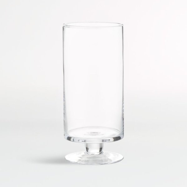 London Narrow Clear Hurricane Candle Holder 11" + Reviews | Crate & Barrel