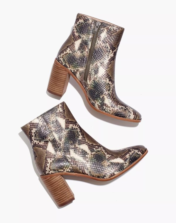 The Greer Boot in Snake Embossed Leather