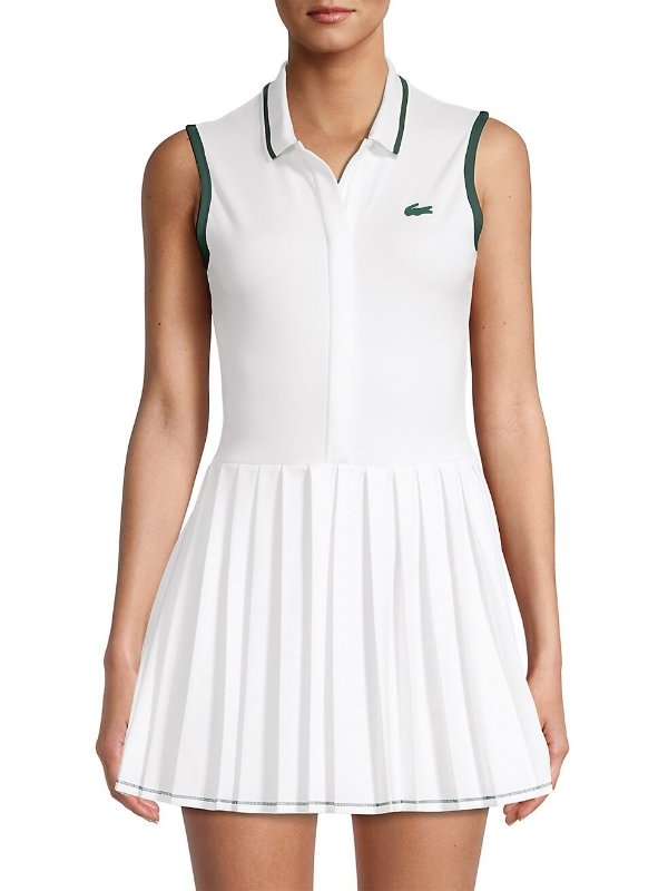 Golf & Tennis Sleeveless Polo Pleated Dress
