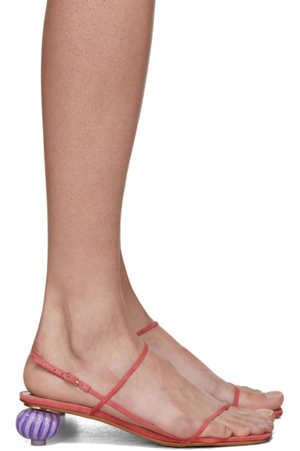 Pink 'Les Sandales Manosque' Heeled Sandals