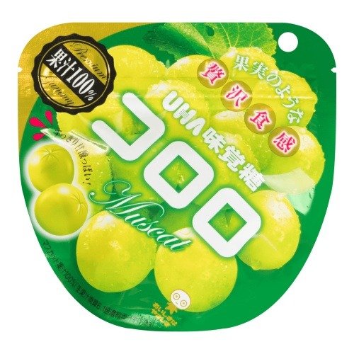 日本UHA悠哈 味觉糖 纯正100%青葡萄口感果汁软糖 48g