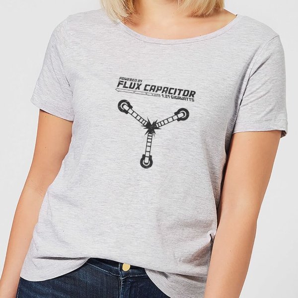 Powered By Flux Capacitor Women's T-Shirt - Grey