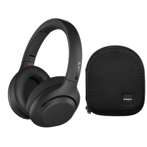 Sony WH-XB900N EXTRA BASS Wireless Noise Cancelling Headphones (Black) with Protective Headphone Case