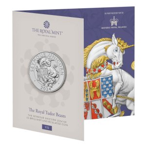 The Royal Mint皇家都铎野兽 西摩独角兽 2024 UK £5 纪念币
