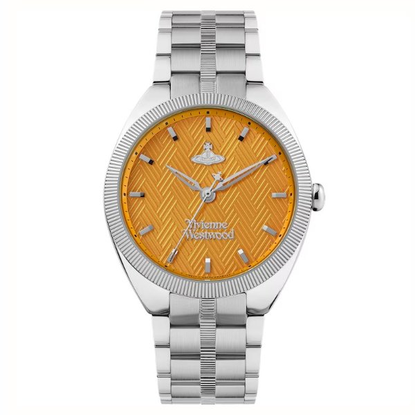 Vivienne Westwood 橙色表盘不锈钢手表