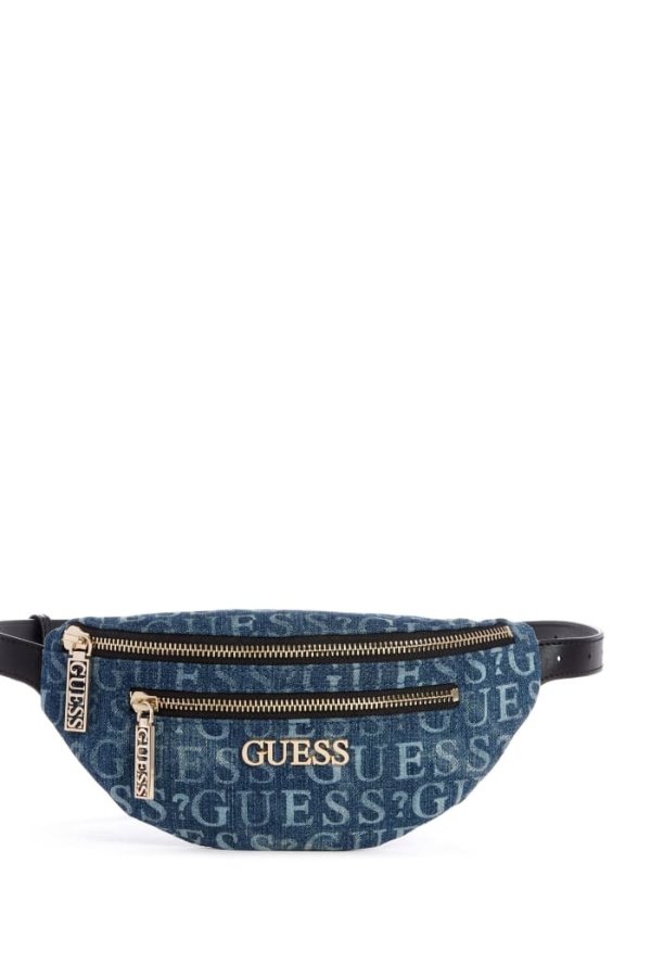 Ronnie Denim Fanny Pack at Guess