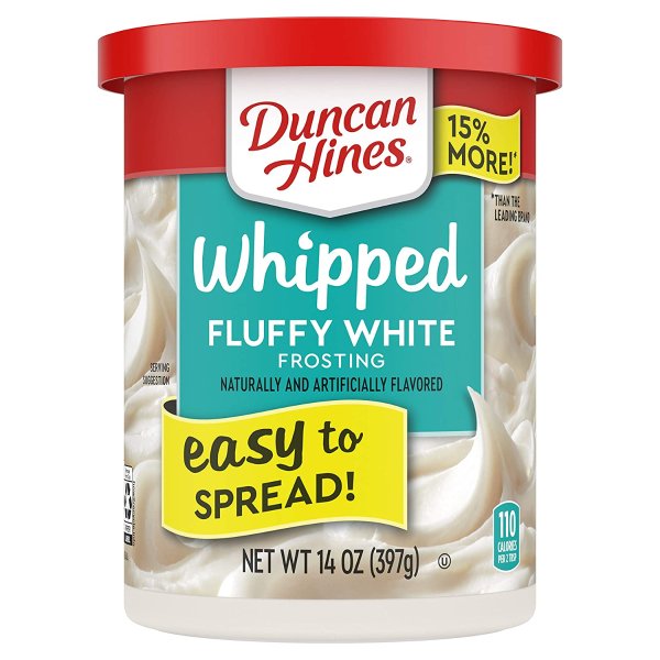 Duncan Hines Whipped White Frosting, 14oz, 8 cans